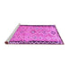 Sideview of Machine Washable Oriental Purple Traditional Area Rugs, wshcon2022pur