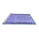 Sideview of Machine Washable Oriental Blue Traditional Rug, wshcon2022blu