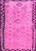 Machine Washable Oriental Pink Traditional Rug, wshcon2022pnk