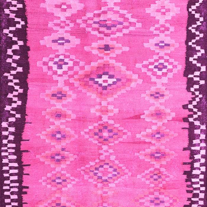 Machine Washable Oriental Pink Traditional Rug, wshcon2022pnk