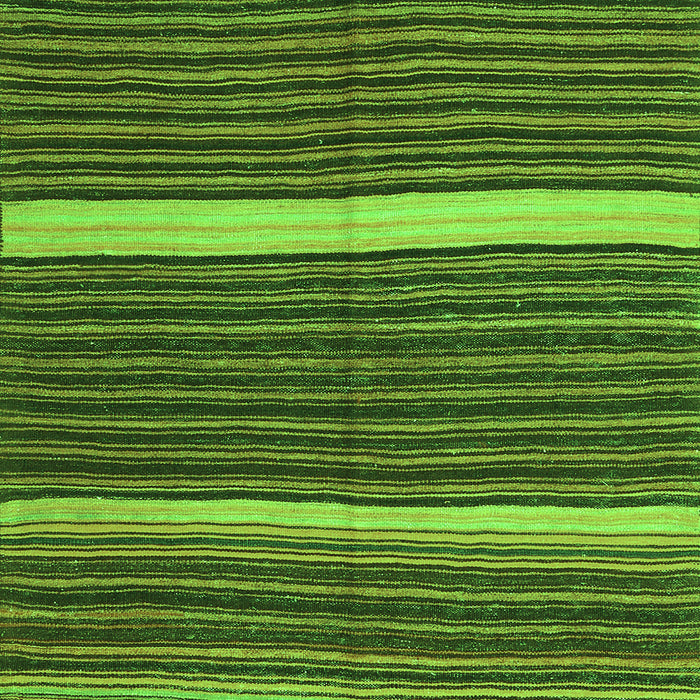 Serging Thickness of Machine Washable Oriental Green Traditional Area Rugs, wshcon2023grn