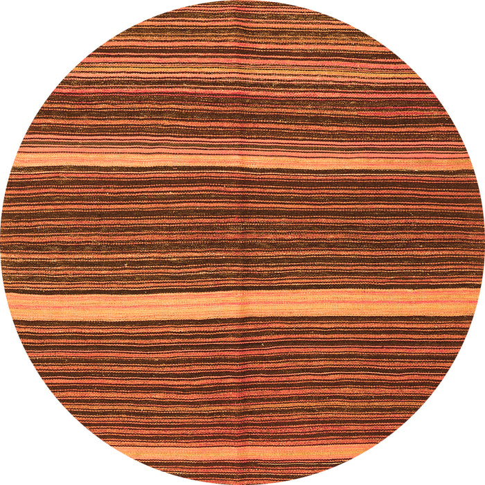 Square Oriental Orange Traditional Rug, con2023org