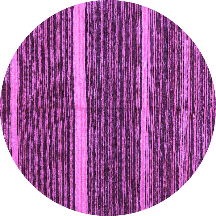 Round Oriental Purple Traditional Rug, con2023pur