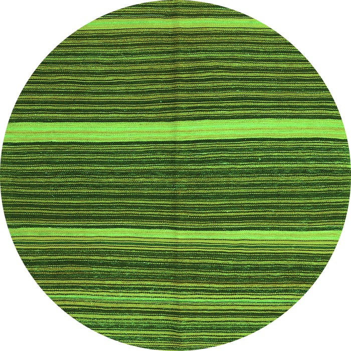 Square Oriental Green Traditional Rug, con2023grn