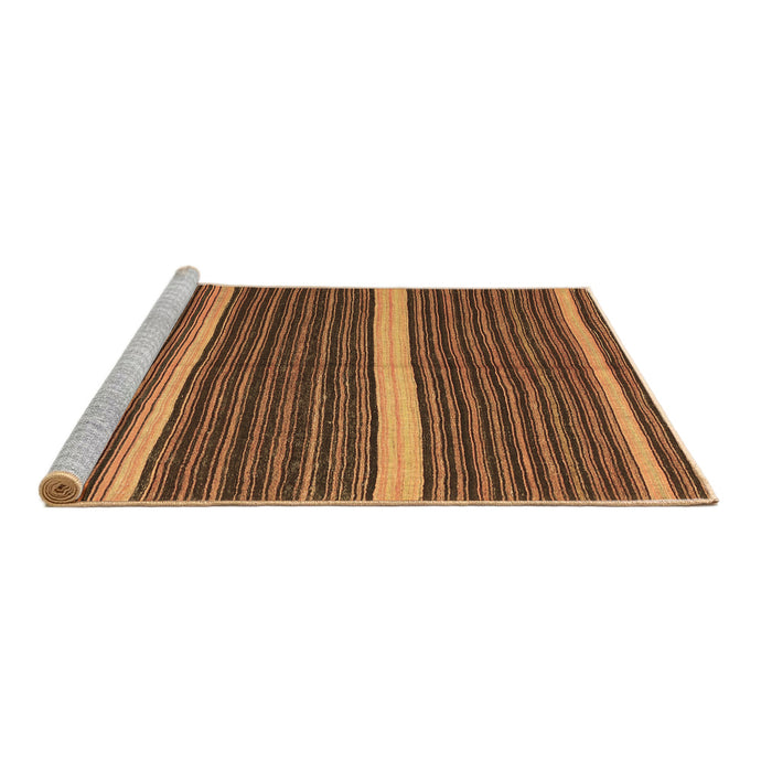 Sideview of Machine Washable Oriental Brown Traditional Rug, wshcon2023brn