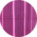 Round Oriental Pink Traditional Rug, con2023pnk