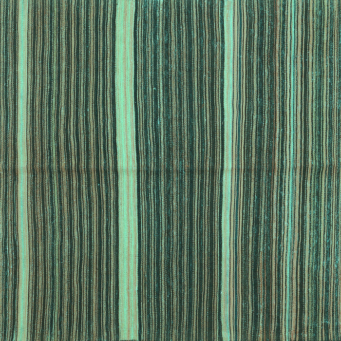 Square Machine Washable Oriental Turquoise Traditional Area Rugs, wshcon2023turq