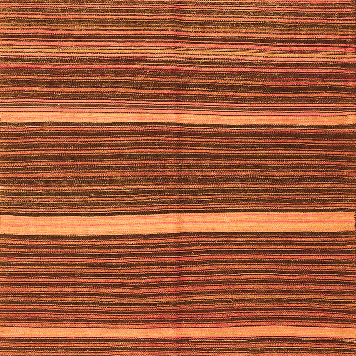 Round Machine Washable Oriental Orange Traditional Area Rugs, wshcon2023org