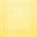 Square Solid Yellow Modern Rug, con2024yw