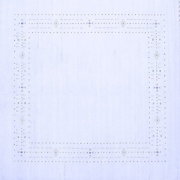 Square Solid Blue Modern Rug, con2024blu