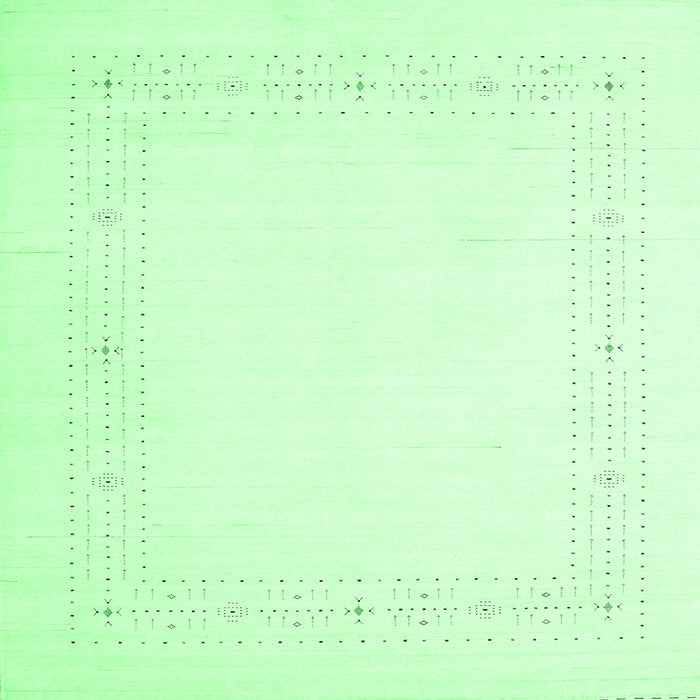 Square Solid Emerald Green Modern Rug, con2024emgrn