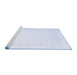 Sideview of Machine Washable Solid Blue Modern Rug, wshcon2024blu