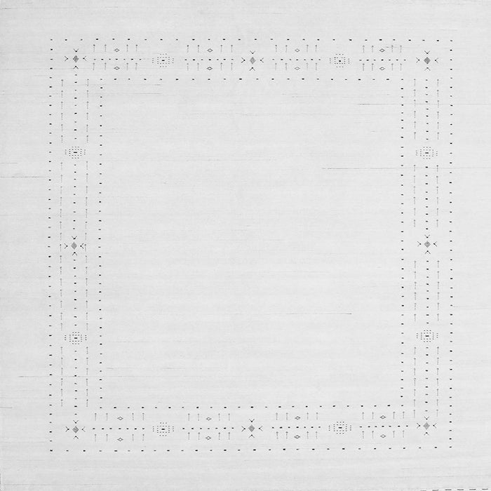 Round Machine Washable Solid Gray Modern Rug, wshcon2024gry