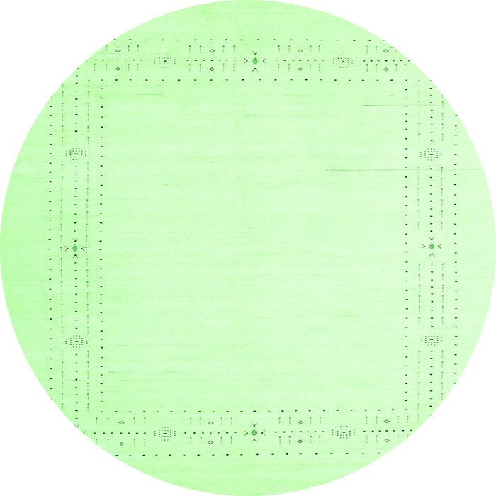 Machine Washable Solid Green Modern Area Rugs, wshcon2024grn