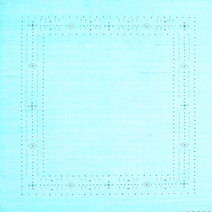 Square Solid Light Blue Modern Rug, con2024lblu