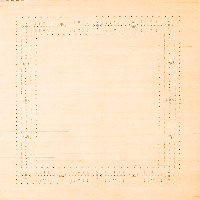 Serging Thickness of Solid Orange Modern Rug, con2024org