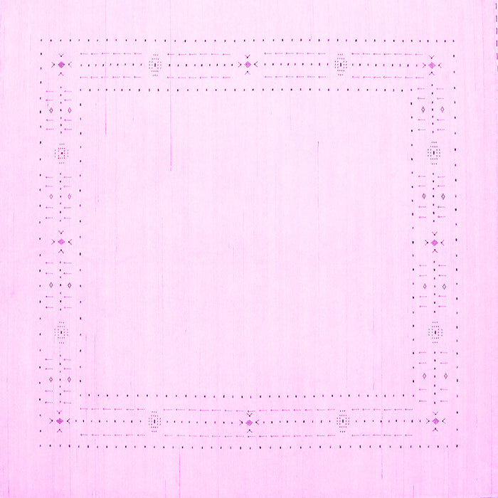 Square Solid Pink Modern Rug, con2024pnk