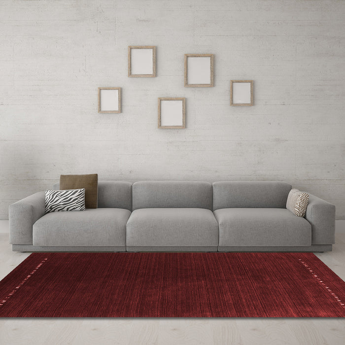 Contemporary Red Washable Rugs