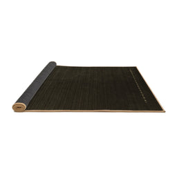 Sideview of Abstract Brown Contemporary Rug, con2025brn