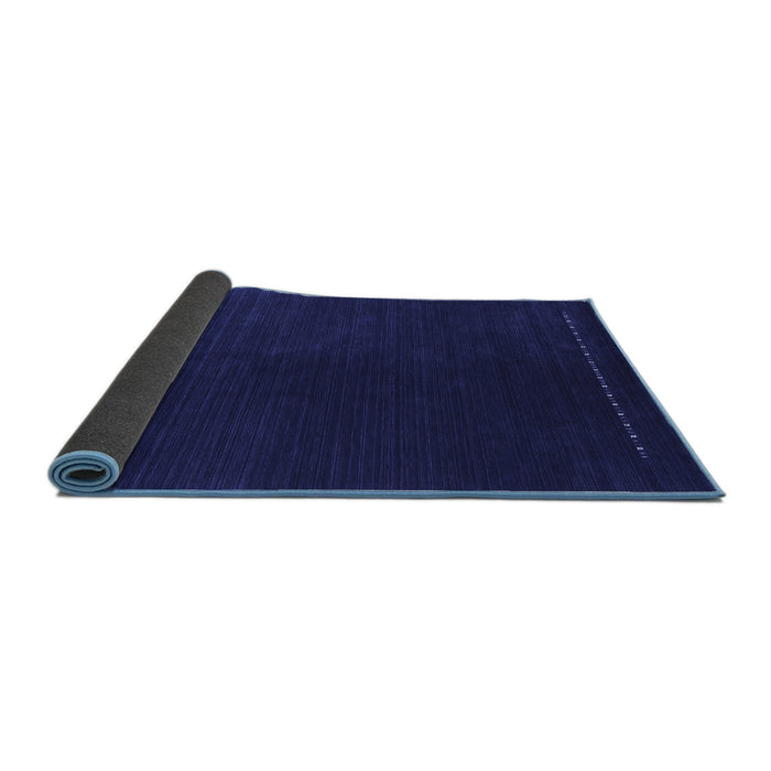 Sideview of Abstract Blue Contemporary Rug, con2025blu