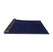 Sideview of Abstract Blue Contemporary Rug, con2025blu