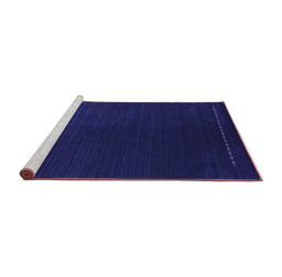 Sideview of Machine Washable Abstract Purple Contemporary Area Rugs, wshcon2025pur
