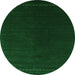 Square Abstract Green Contemporary Rug, con2025grn