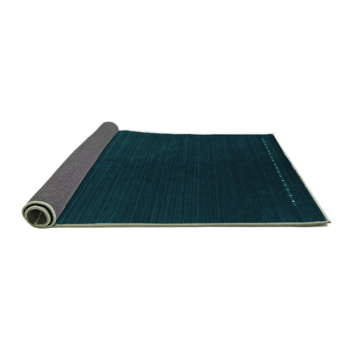 Sideview of Abstract Turquoise Contemporary Rug, con2025turq