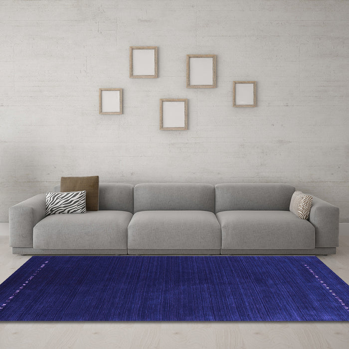 Machine Washable Abstract Purple Contemporary Area Rugs in a Living Room, wshcon2025pur