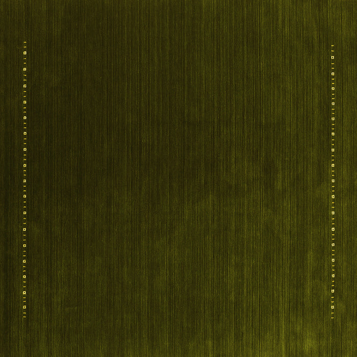 Square Machine Washable Abstract Yellow Contemporary Rug, wshcon2025yw