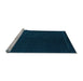 Sideview of Machine Washable Abstract Light Blue Contemporary Rug, wshcon2025lblu