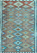 Machine Washable Oriental Light Blue Traditional Rug, wshcon2026lblu