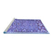 Sideview of Machine Washable Oriental Blue Traditional Rug, wshcon2026blu