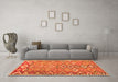 Machine Washable Oriental Orange Traditional Area Rugs in a Living Room, wshcon2026org