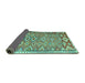 Sideview of Oriental Turquoise Traditional Rug, con2026turq