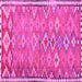 Square Oriental Pink Traditional Rug, con2026pnk