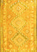 Machine Washable Oriental Yellow Traditional Rug, wshcon2027yw