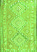 Serging Thickness of Machine Washable Oriental Green Traditional Area Rugs, wshcon2027grn