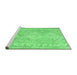 Sideview of Machine Washable Oriental Emerald Green Traditional Area Rugs, wshcon2027emgrn