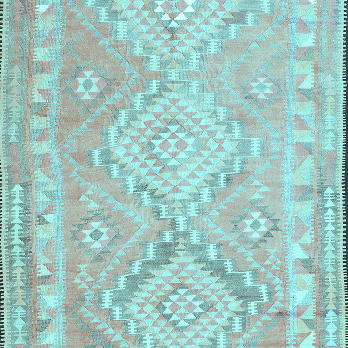 Machine Washable Oriental Light Blue Traditional Rug, wshcon2027lblu