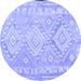 Round Oriental Blue Traditional Rug, con2027blu