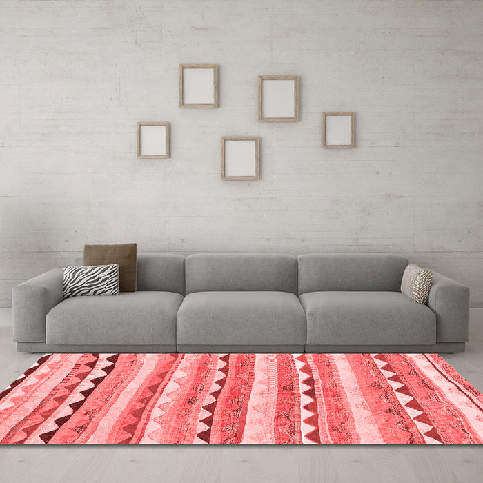 Country Red Washable Rugs