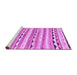 Sideview of Machine Washable Southwestern Purple Country Area Rugs, wshcon2028pur