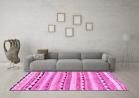 Machine Washable Southwestern Pink Country Rug, wshcon2028pnk