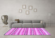 Machine Washable Southwestern Purple Country Area Rugs in a Living Room, wshcon2028pur