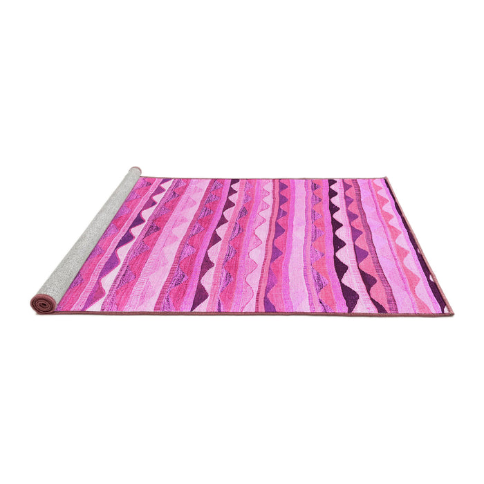 Sideview of Machine Washable Southwestern Pink Country Rug, wshcon2028pnk