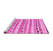 Sideview of Machine Washable Southwestern Pink Country Rug, wshcon2028pnk