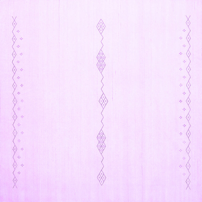 Square Solid Purple Modern Rug, con2029pur