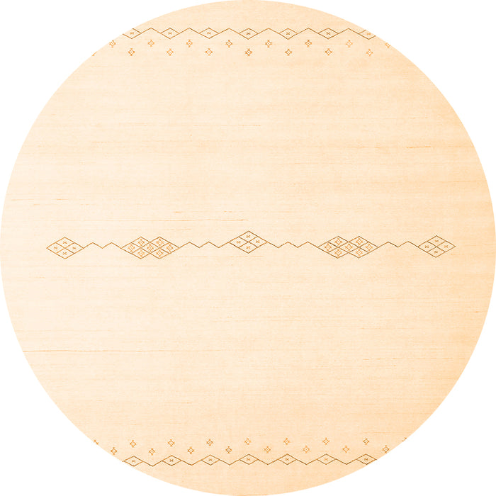 Square Solid Orange Modern Rug, con2029org