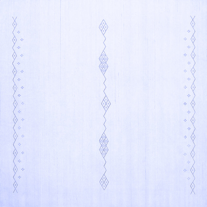 Square Machine Washable Solid Blue Modern Rug, wshcon2029blu